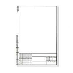 Форматка чертежная А4 с рамкой большой, 200 гр.