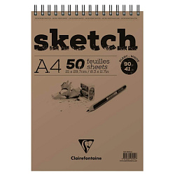 Скетчбук "Sketch" A4 90г/м2 50л. спираль