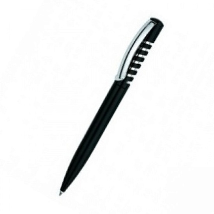 Ручка шарик/автомат "New Spring Polished MC" 1,0 мм, пласт., глянц., черный, стерж. синий