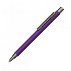 Ручка шарик/автомат "Straight Gum" 1,0 мм, метал., софт., фиолетовый/антрацит, стерж. синий
