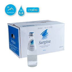 Вода питьевая "Surgiva" негазир., 0,25 л., 24 бут., стекл. бутылка