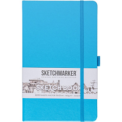 Скетчбук "Sketchmarker" 13*21 см, 140 г/м2, 80 л., синий неон