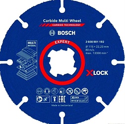 Круг отрезной 115х1,0x22.23 мм по дереву  X-LOCK CARBIDE BOSCH