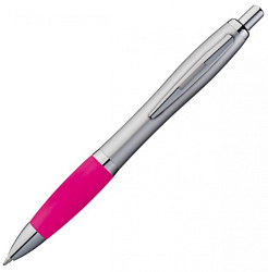 Ручка шарик/автомат "St.Peterburg" 0,7 мм, пласт./метал., серебристый/розовый, стерж. синий