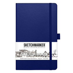 Скетчбук "Sketchmarker" 13*21 см, 140 г/м2, 80 л., королевский синий
