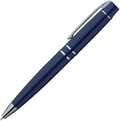 Ручка шарик/автомат "Vip" 1,0 мм, метал., синий/серебристый, стерж. синий