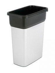 Контейнер пластиковый для мусора VILEDA Гео, с металлизированным покрытием 70л, цв. метал/черный