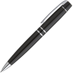 Ручка шарик/автомат "Vip" 1,0 мм, метал., черный/серебристый, стерж. синий