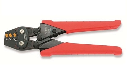 Клещи зажимные для опрессовки клемм 170мм TOPTUL