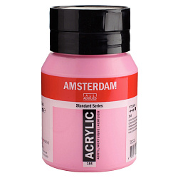 Краски акриловые "Amsterdam" 385 хинакридон розовый светлый, 500 мл., банка