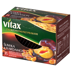 Чайный напиток "Vitax" 15*2 г., фруктовый, с вкусом сливы и кардамоном