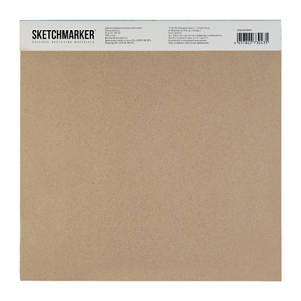 Блок бумаги для акварели "Sketchmarker" 100% хлопок, 26*26 см, 300 г/м2, 10 л., крупнозернистая