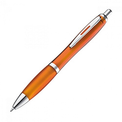 Ручка шарик/автомат "Moscow" 0,7 мм, пласт./метал., оранжевый, стерж. синий