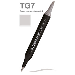 Маркер перм., худ. "Sketchmarker Brush" двусторонний, TG7, тонированный серый 7