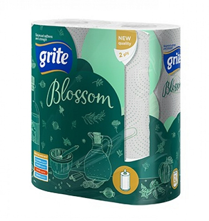 Полотенца бумажные GRITE Blossom (1х2) 2 слоя