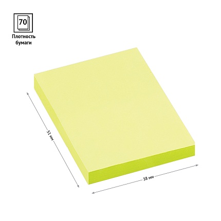 Самоклеящийся блок OfficeSpace 38*51мм, 200л., 4 неоновых цвета 286505