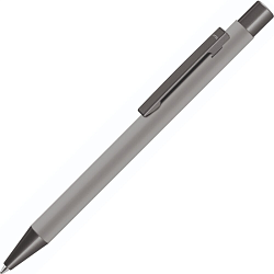 Ручка шарик/автомат "Ellipse Gum" 1,0 мм, метал., софт., серый, стерж. синий