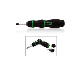 Отвертка реверсивная + биты + адаптер под головки 1/4"" 8в1. TOPTUL