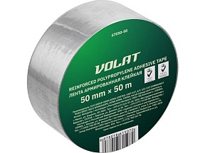Лента армированная клейкая 50ммх50м ВОЛАТ (150мкм)