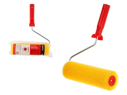 Валик поролоновый ""Структурный"" мелкопористый 250мм с ручкой 8мм STARTUL PROFI (покраска стен и фасадов, поролон, мелкая структура)