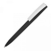 Ручка шарик/автомат "Zorro" 0,7 мм, пласт., софт., черный/белый, стерж. синий