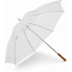 Зонт-трость механ. 127 см, ручка дерев. "99109" белый