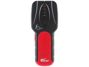 Детектор проводки WORTEX MD 3009 в блистере. глубина до 50 мм.