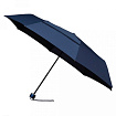 Зонт складной механ. 100 см, ручка пласт. "LGF-99 ECO" ветрозащитный, 3-х секционный, плоский, в чехле, т.-синий