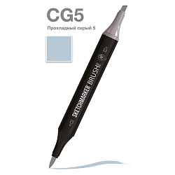 Маркер перм., худ. "Sketchmarker Brush" двусторонний, CG5, прохладный серый 5
