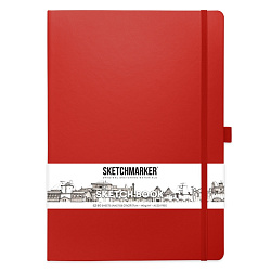 Скетчбук "Sketchmarker" 21*29,7 см, 140 г/м2, 80 л., красный