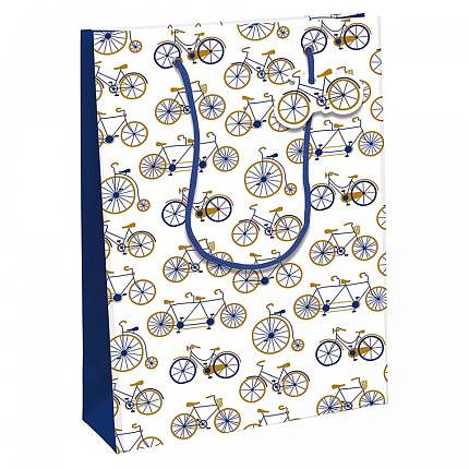 Пакет бумажный подарочный 26,5*14*33 см "Bike"