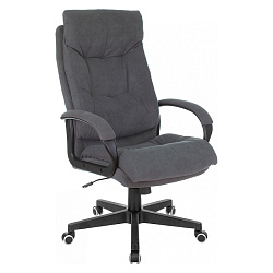 Кресло д/руководителя Бюрократ CH-824 Fabric ткань, серый, крестов. пластик