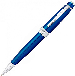 Ручка шарик/автомат "Bailey Blue Lacquer" 0,7 мм, метал., подарочн. упак., синий/серебристый, стерж. черный