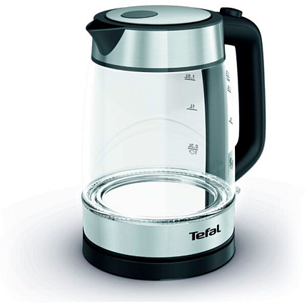 электрочайник Tefal KI700830, металлик, стекло 