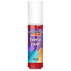 Краски д/текстиля "Pentart Fabric paint" красный, 20 мл, банка