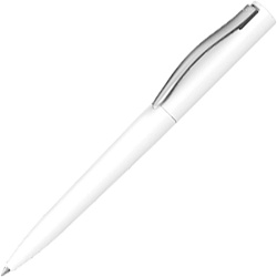 Ручка шарик/автомат "Titan One" 1,0 мм, метал., белый/серебристый, стерж. синий