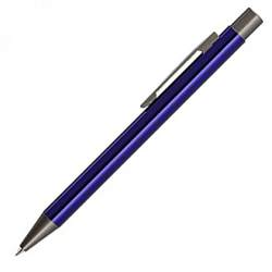 Ручка шарик/автомат "Straight" 1,0 мм, метал., синий/антрацит, стерж. черный