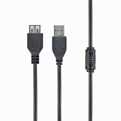 Кабель-удлинитель Cablexpert CCF-USB2-AMAF-10 USB2.0 Pro AM/AF 3м черный