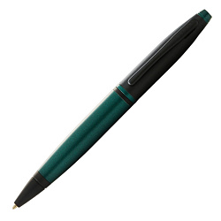 Ручка шарик/автомат "Calais Matte Green and Black Lacquer" 0,7 мм, метал., подарочн. упак., матовый зеленый/черный, стерж. черный