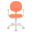 Кресло детское Бюрократ CH-W356AXSN ткань, оранжевый, крестов. пластик, корпус белый
