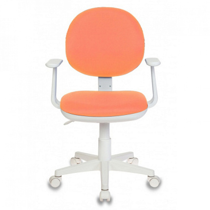 Кресло детское Бюрократ CH-W356AXSN ткань, оранжевый, крестов. пластик, корпус белый