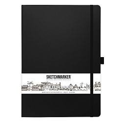 Скетчбук "Sketchmarker" 21*29,7 см, 140 г/м2, 80 л., черный