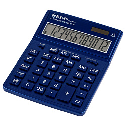 Калькулятор настольный Eleven SDC-444X-NV, 12 разрядов, двойное питание, 155*204*33мм, темно-синий S