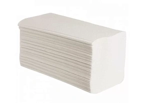 Полотенца бумажные V-сложения Clean V, однослойные, 1 пачка -  200шт (100% цел, белые, 25 гр)