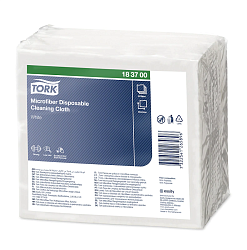 Салфетка из микроволокна TORK 29,5*34 см, белый, 40 шт/упак, одноразовая