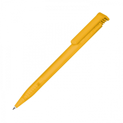 Ручка шарик/автомат "Super Hit Frosted" 1,0 мм, пласт., прозр., желтый, стерж. синий