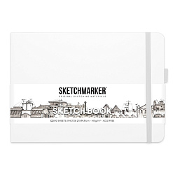 Скетчбук "Sketchmarker" 21*14,8 см, 140 г/м2, 80 л., белый пейзаж