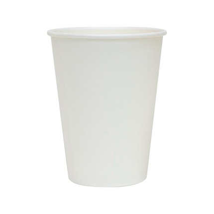 Стакан картонный 300мл, 1сл., 50шт/упак, цв.белый