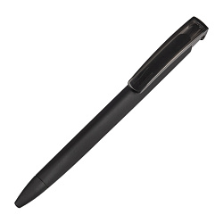 Ручка шарик/автомат "Trinity K Transparent Gum" 1,0 мм, пласт., софт., черный, стерж. синий