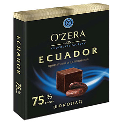 Шоколад горький "O`Zera Ecuador" 90 г, 75%
